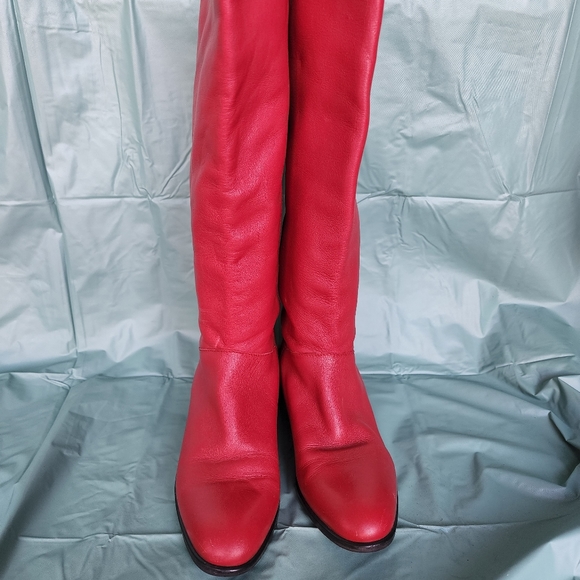 Hunt Club Shoes - Hunt Club Red Leather Riding Boots